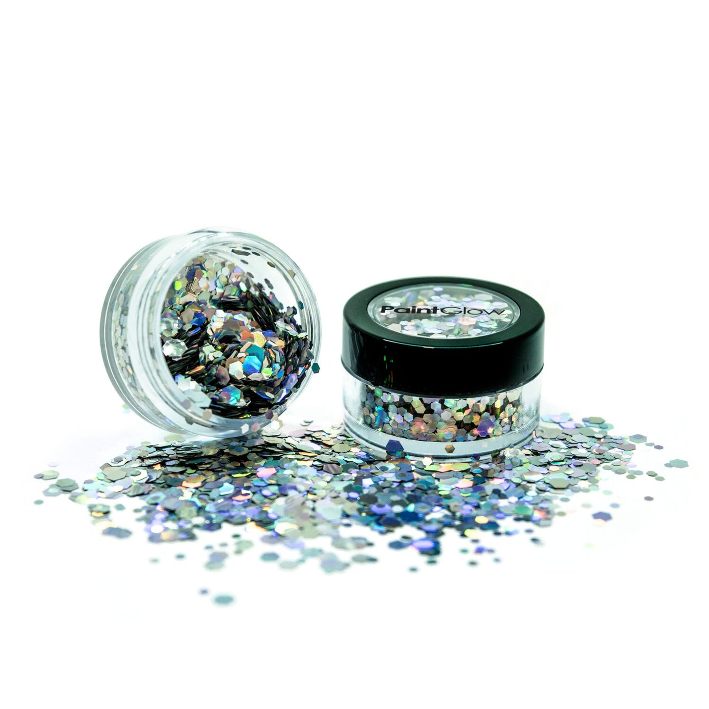 PaintGlow Holographic Chunky Glitter  – Vegan Cosmetic Glitter for Face, Body, Nails, Hair and Lip