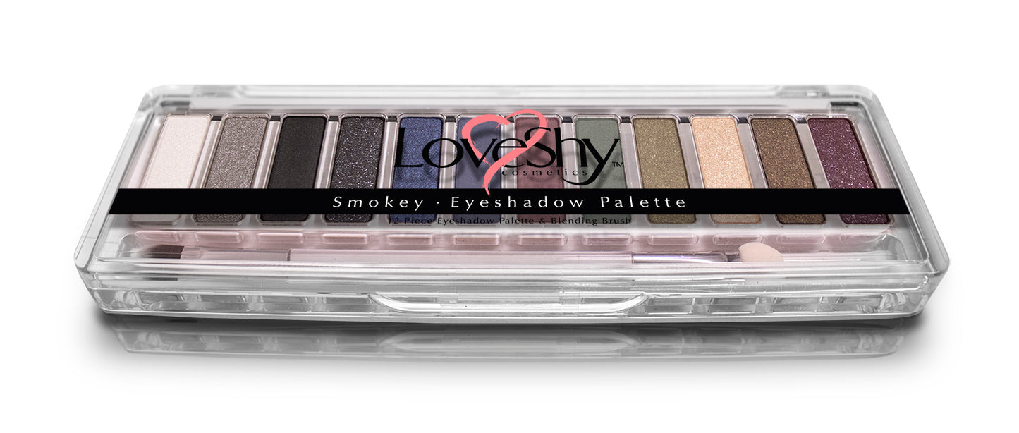 LoveShy Cosmetics Smokey 12 Shade Eyeshadow Palette