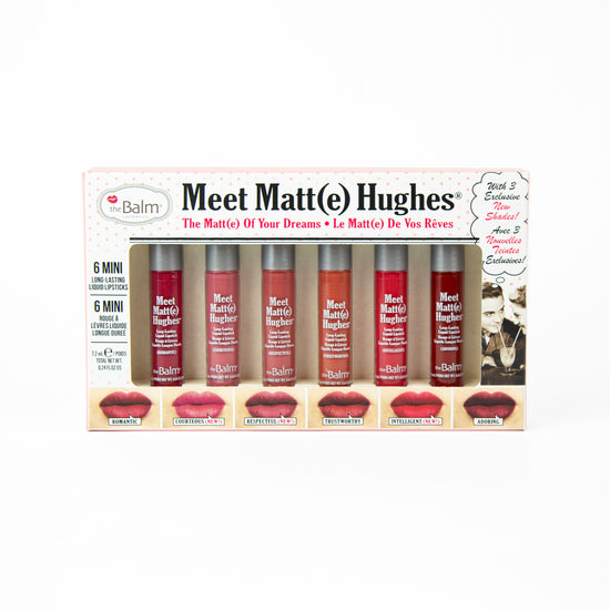 theBalm Meet Matt(e) Hughes Volume 12 Set of 6 Mini Long-Lasting Liquid Lipsticks with 3 New Shades