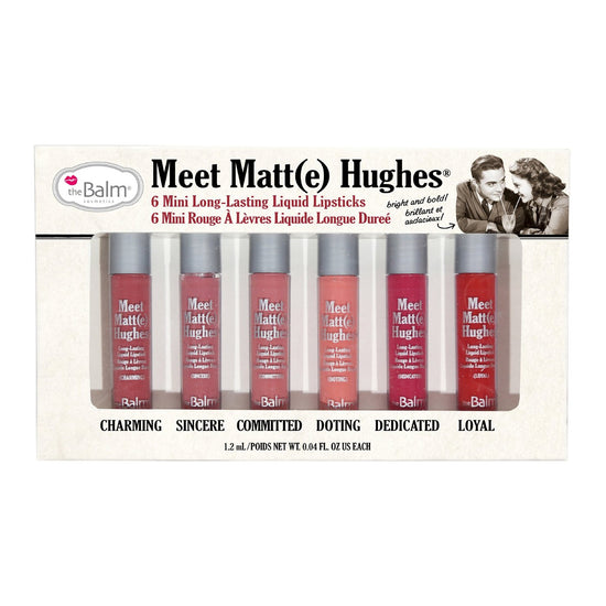 theBalm Cosmetics Meet Matte Hughes Volume 1 Set of 6 Mini Long-Lasting Liquid Lipsticks