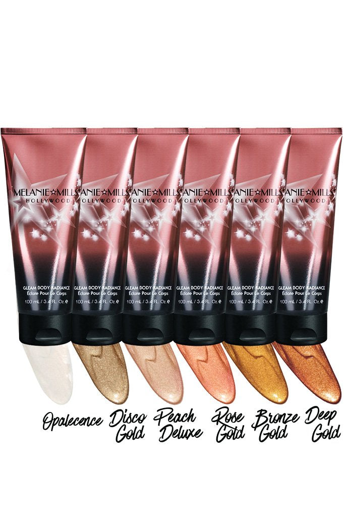 Melanie Mills Gleam Body Radiance 3.4 oz Obsession Collection Set