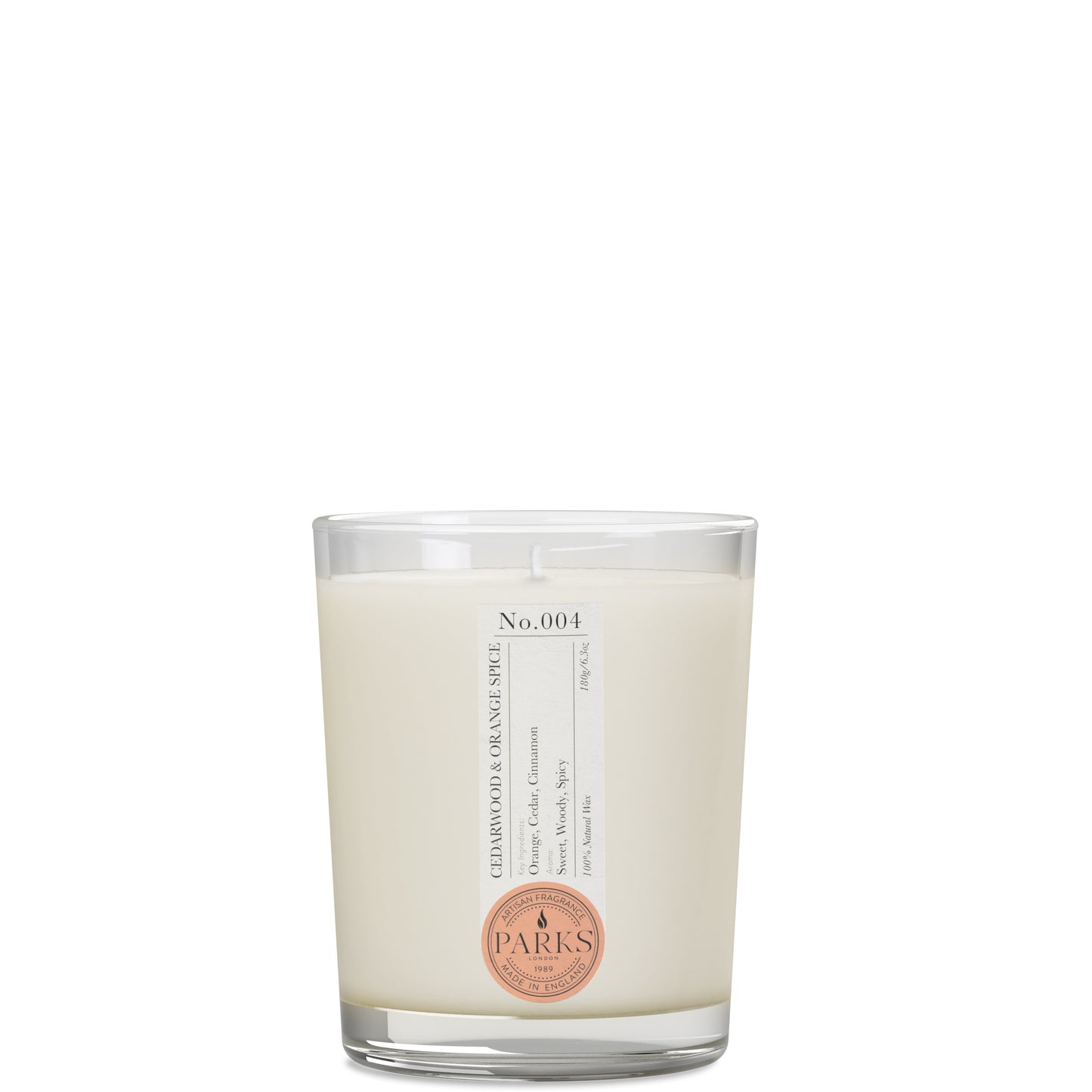 Parks London Home Collection Cedarwood and Orange Spice Candle 180g