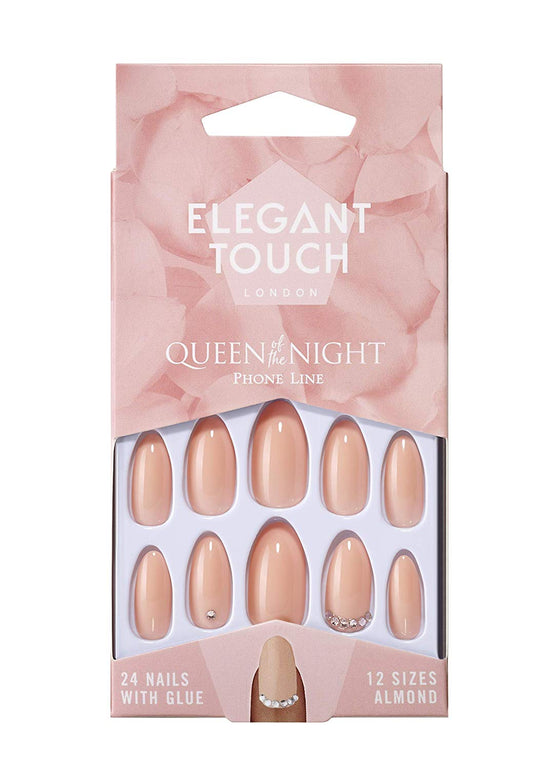 Elegant Touch Queen Of The Night False Nail - Phone Line