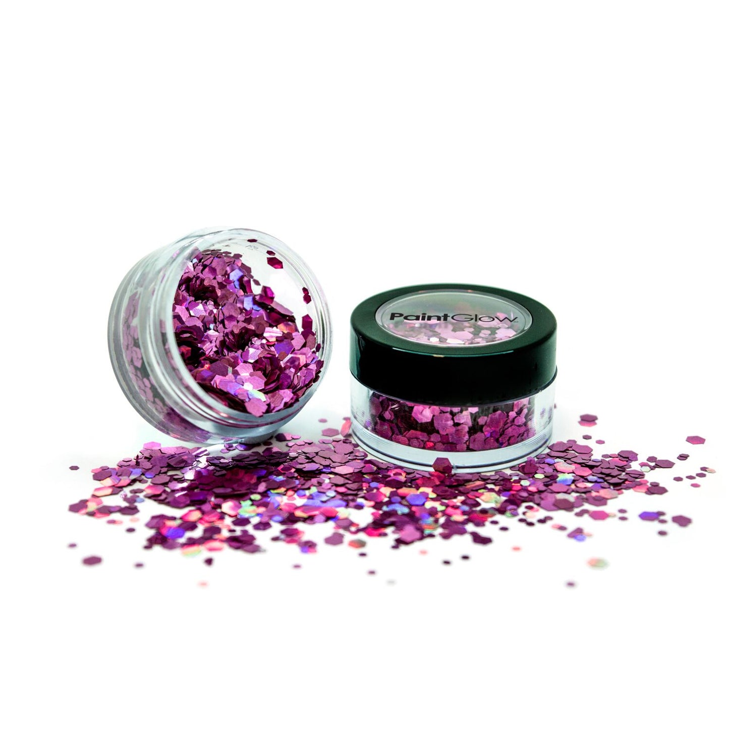 PaintGlow Holographic Chunky Glitter  – Vegan Cosmetic Glitter for Face, Body, Nails, Hair and Lip