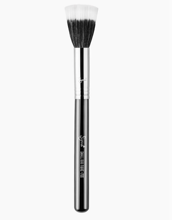 Sigma Beauty F55 Small Duo Fiber Brush - Black & Chrome