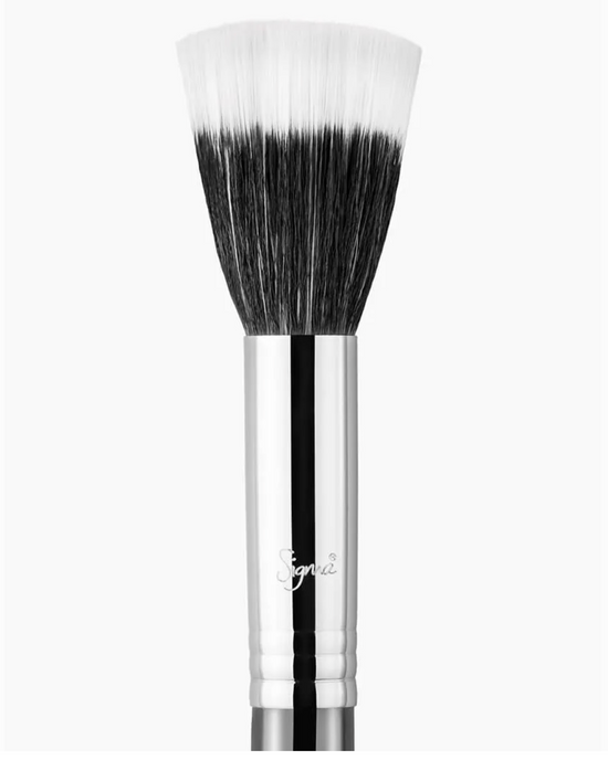 Sigma Beauty F55 Small Duo Fiber Brush - Black & Chrome