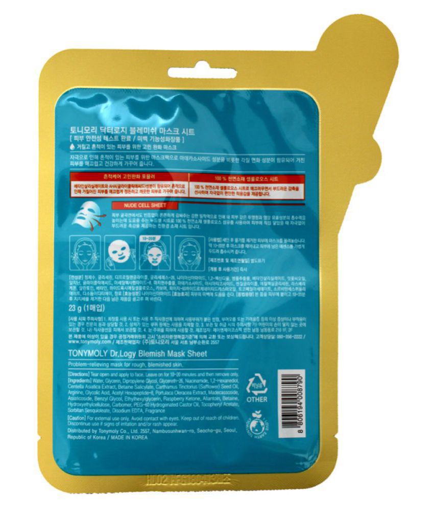 TONYMOLY Dr. Logy Blemish Sheet Mask, 23g