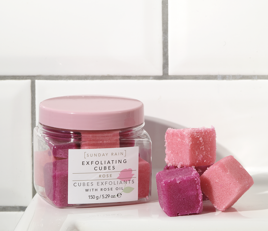 Sunday Rain Exfoliating Cubes Rose, 150g