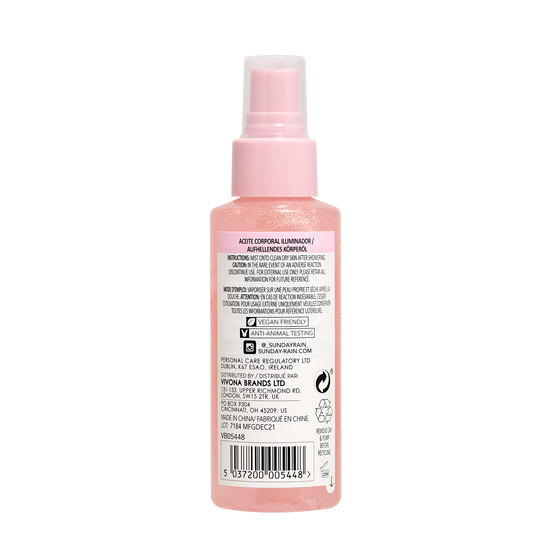 Sunday Rain Illuminating Body Oil Rose, 120ml