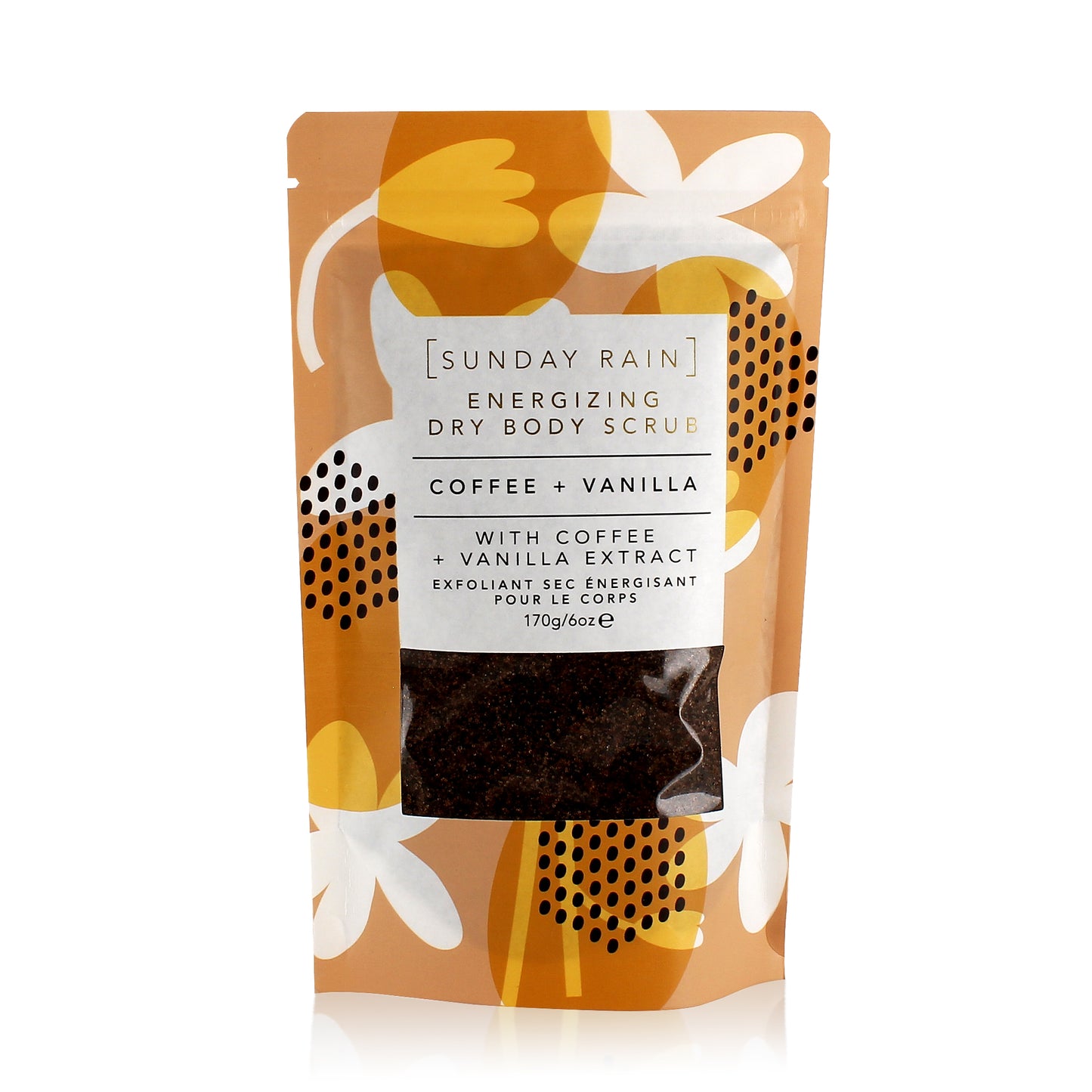 Sunday Rain Coffee and Vanilla Energizing Dry Body Scrub, 170g