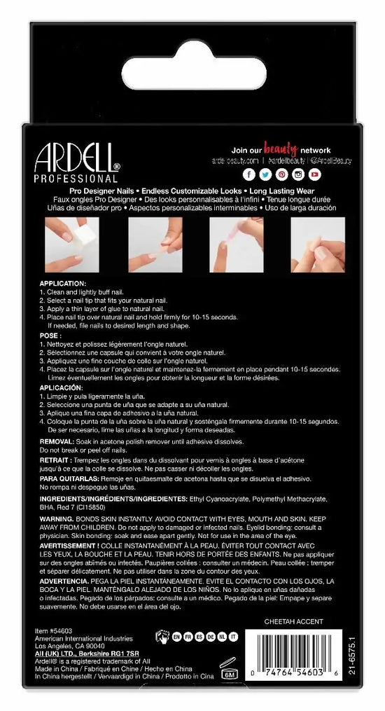 Ardell Nail Addict Premium Nails Cheetah Accent