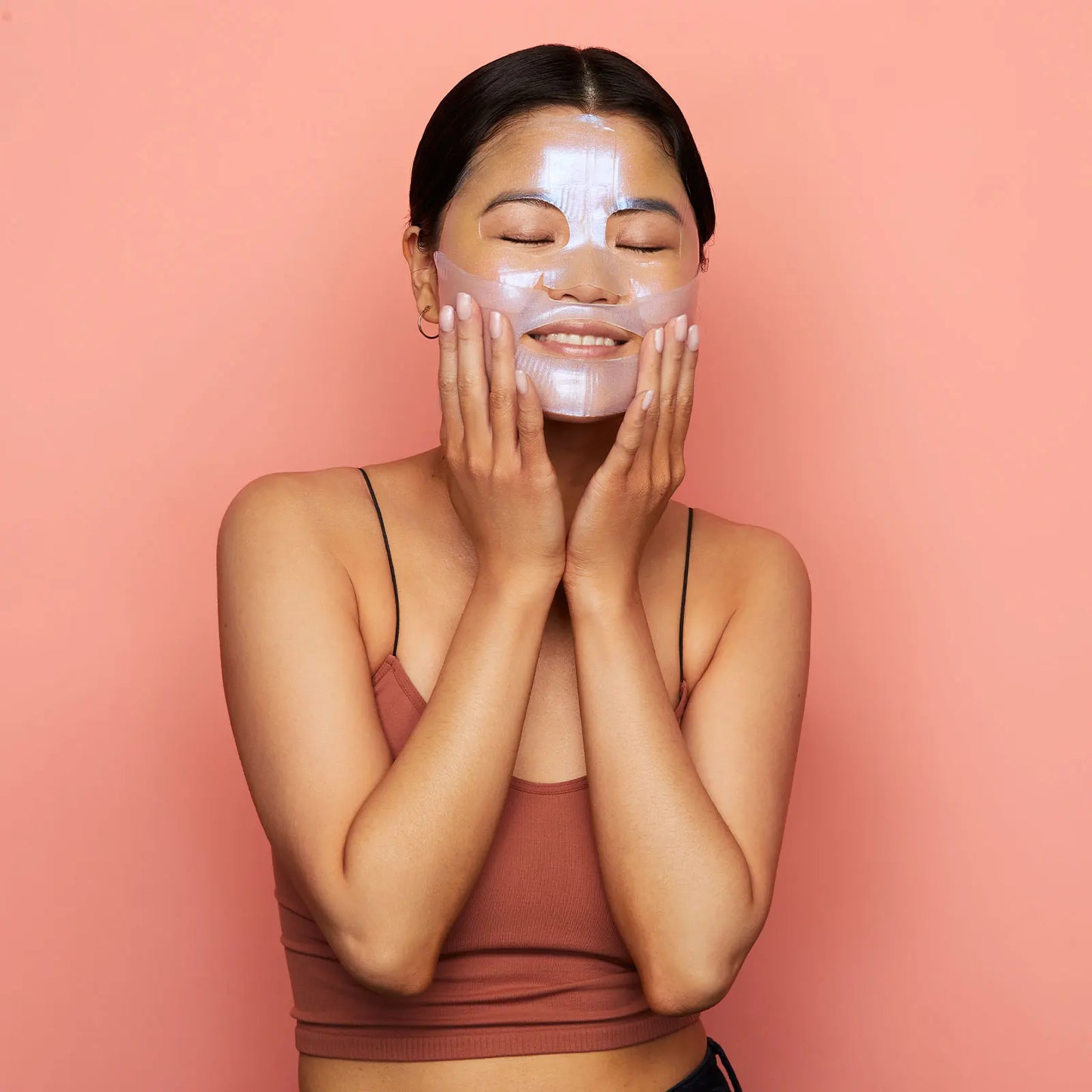 Oh K! Hyaluronic Sheet Mask, for Dry and Dehydrated Skin, Plumping and Smoothing Effect, Vegan and Cruelty Free, 40g