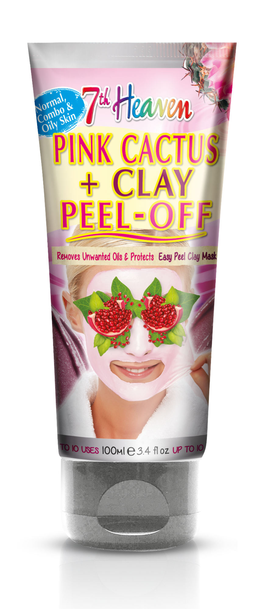 7th Heaven Pink Cactus + Clay Peel-Off Mask 100mL