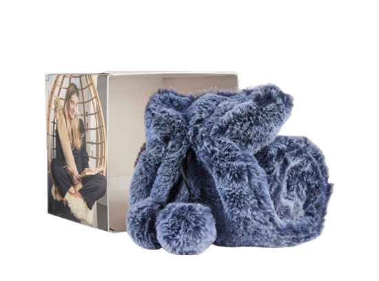 Warmies® Extra Long Hot Water Bottle - Marshmallow Blue Fur